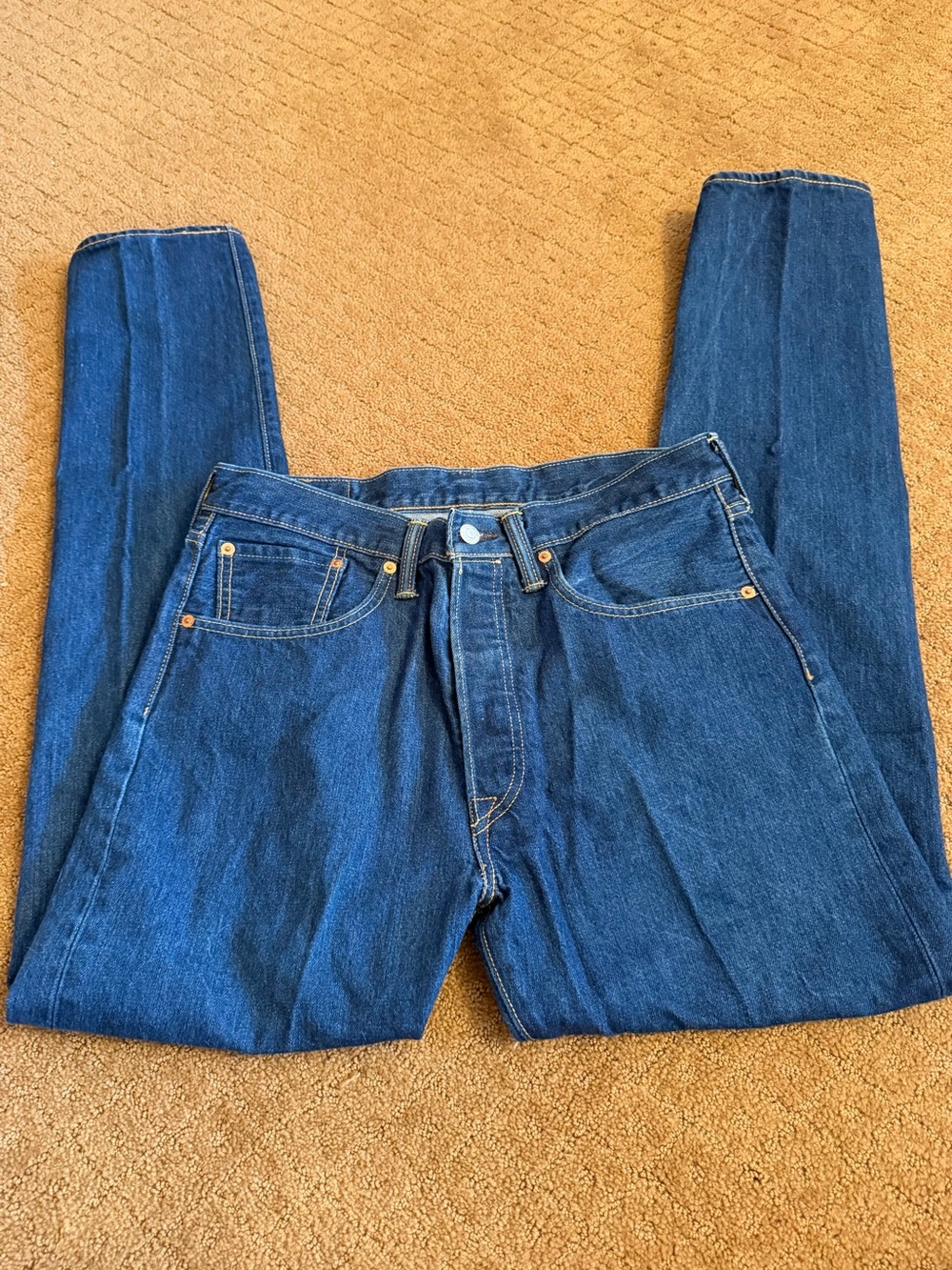 Vintage Levis 501 Jeans Mens 32x34 Blue Y2K Button Fly Denim Pants